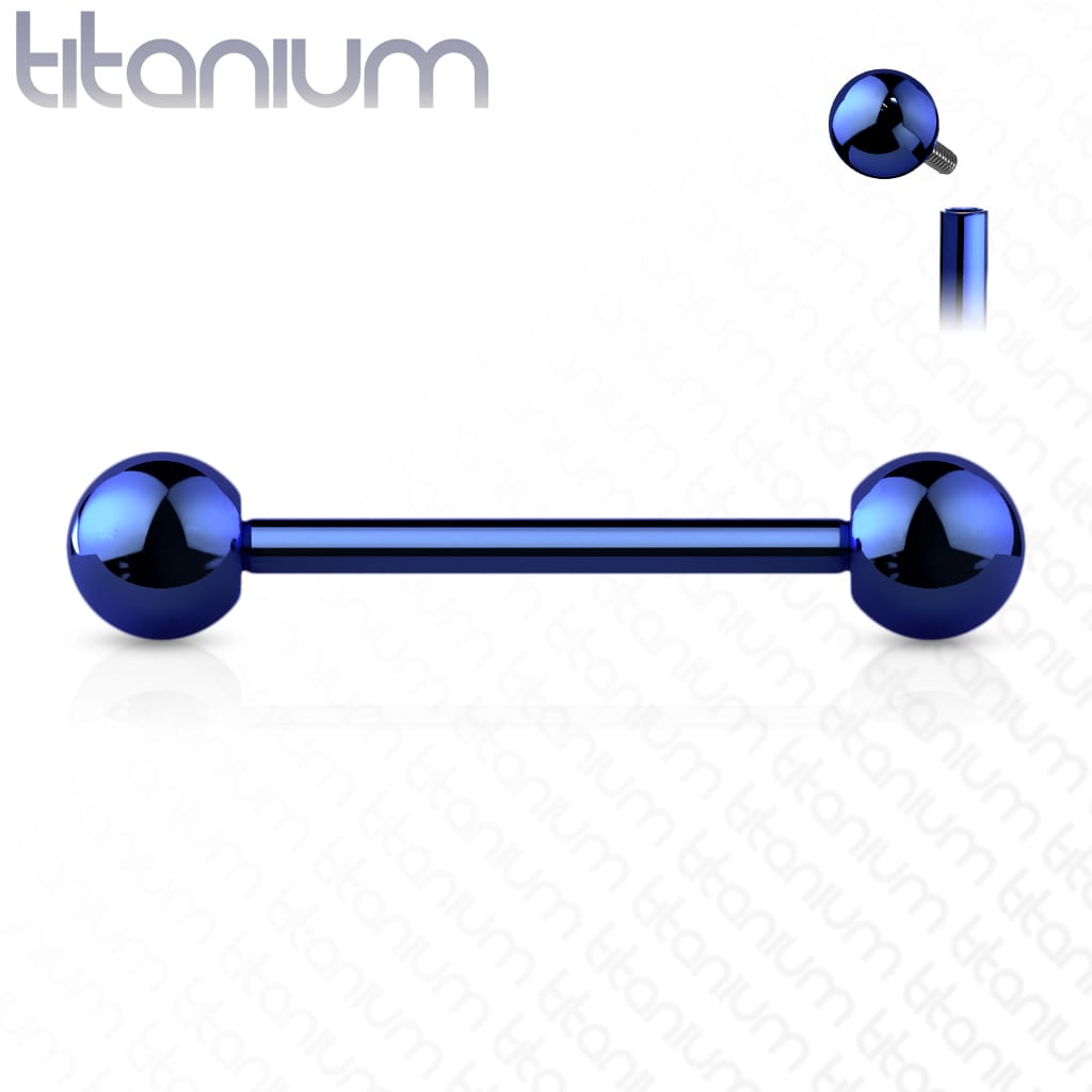 Barbell Color Titanium2 - Keepsake Custom Tattoo Jewelry