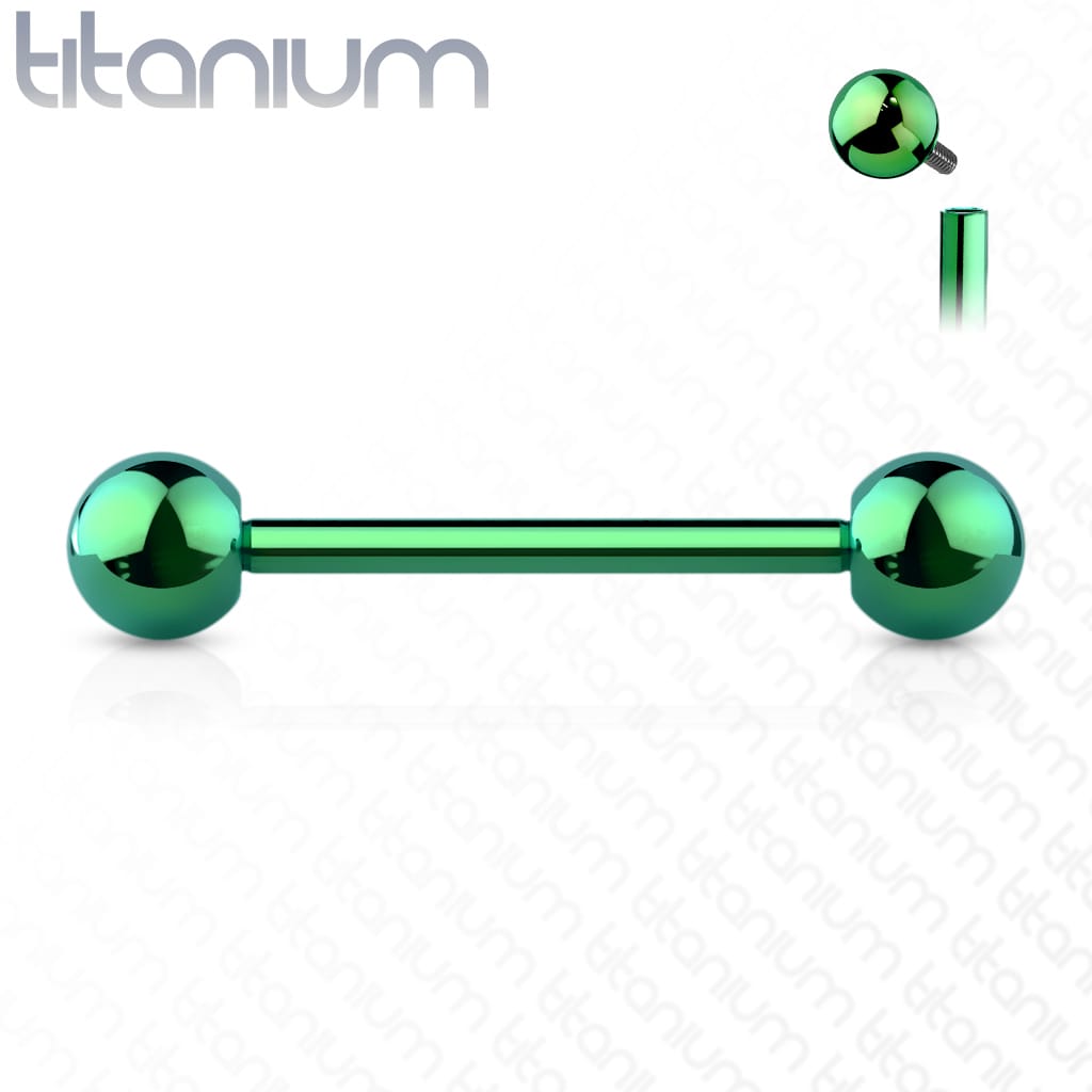Barbell Color Titanium3 - Keepsake Custom Tattoo Jewelry