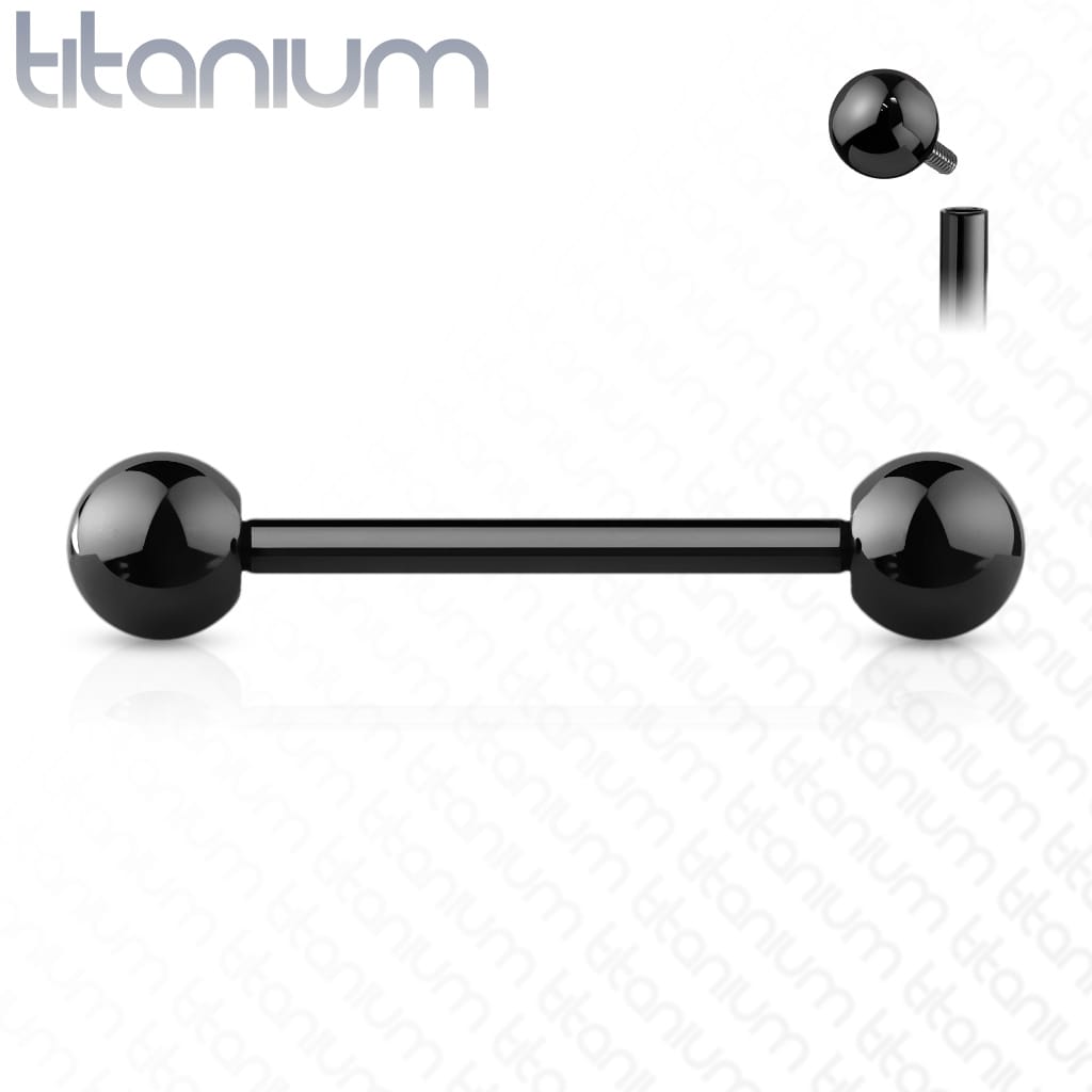 Barbell Color Titanium5 - Keepsake Custom Tattoo Jewelry