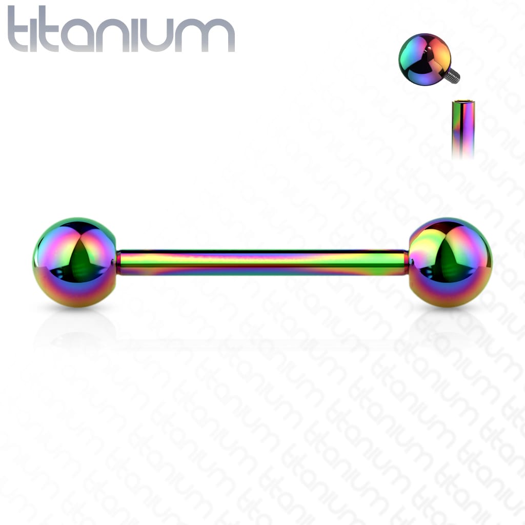 Barbell Color Titanium7 - Keepsake Custom Tattoo Jewelry