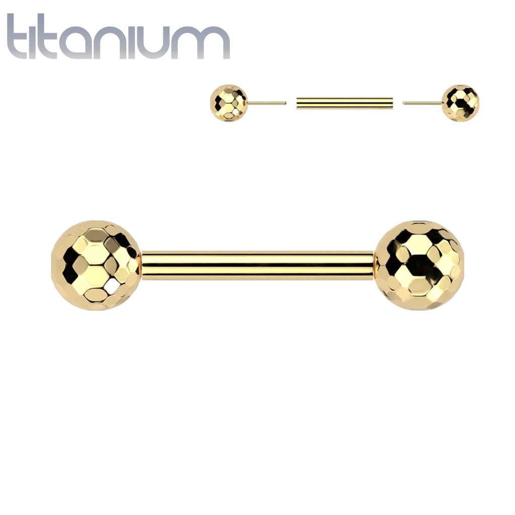 Barbell Disco Titanium1 - Keepsake Custom Tattoo Jewelry