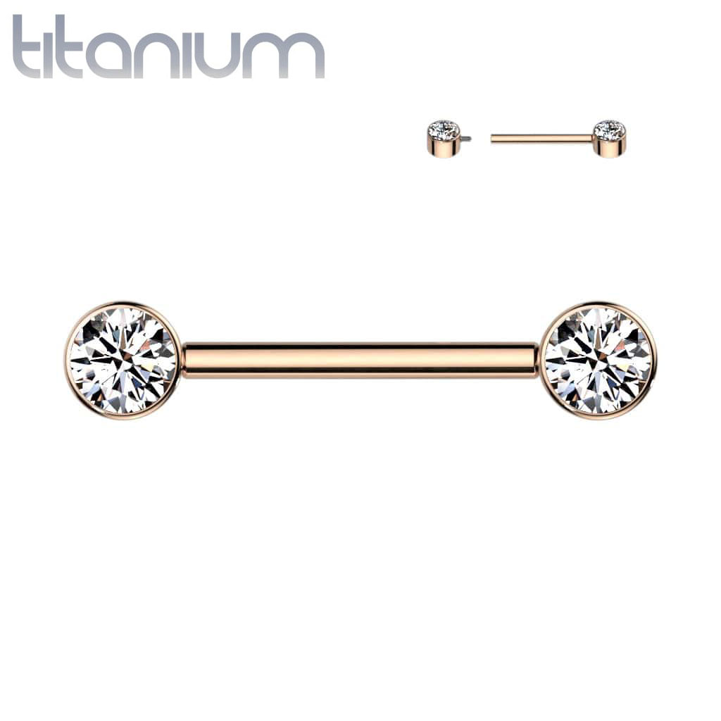 Barbell Nipple Gem Titanium7 - Keepsake Custom Tattoo Jewelry