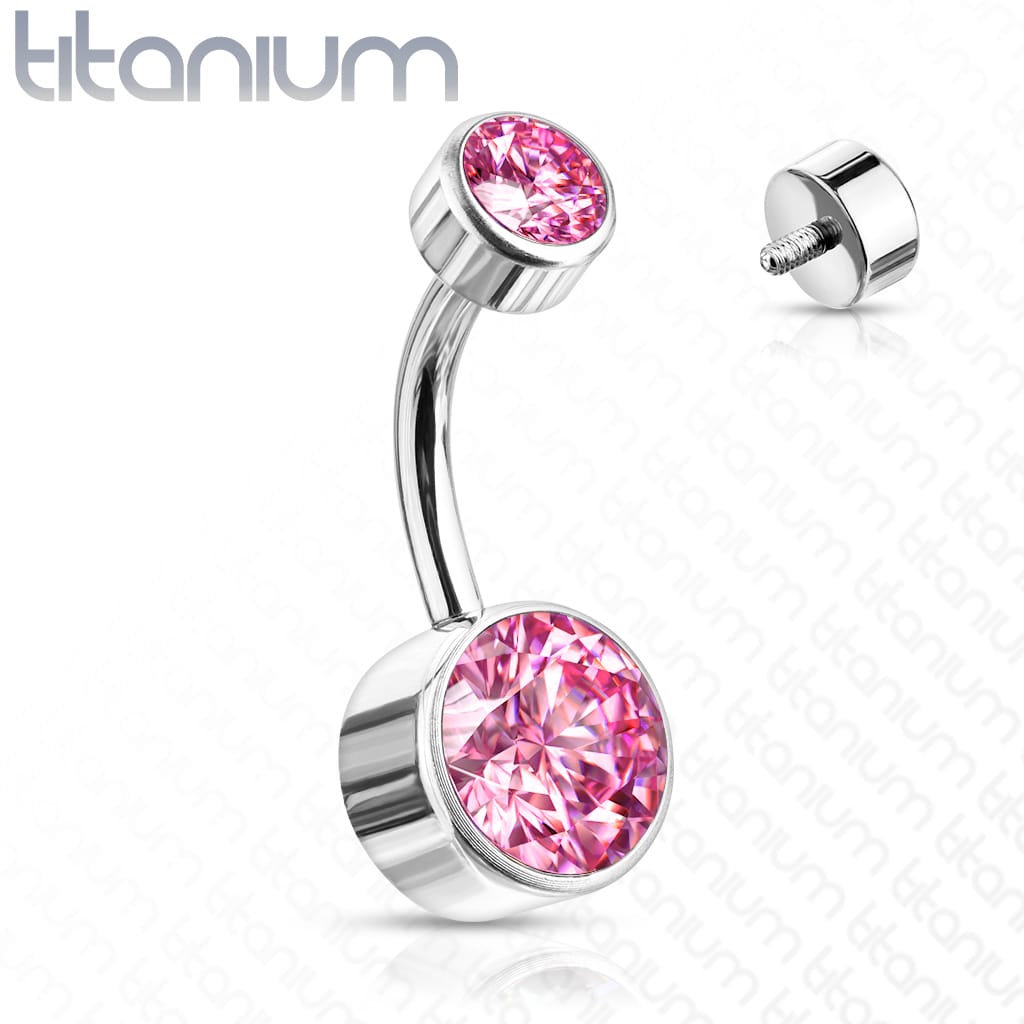 Belly Gem Bezel Titanium