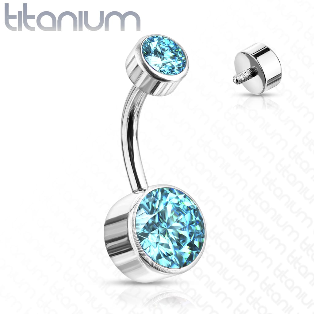 Belly Gem Bezel Titanium