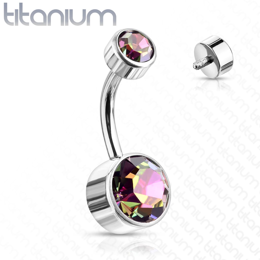 Belly Gem Bezel Titanium