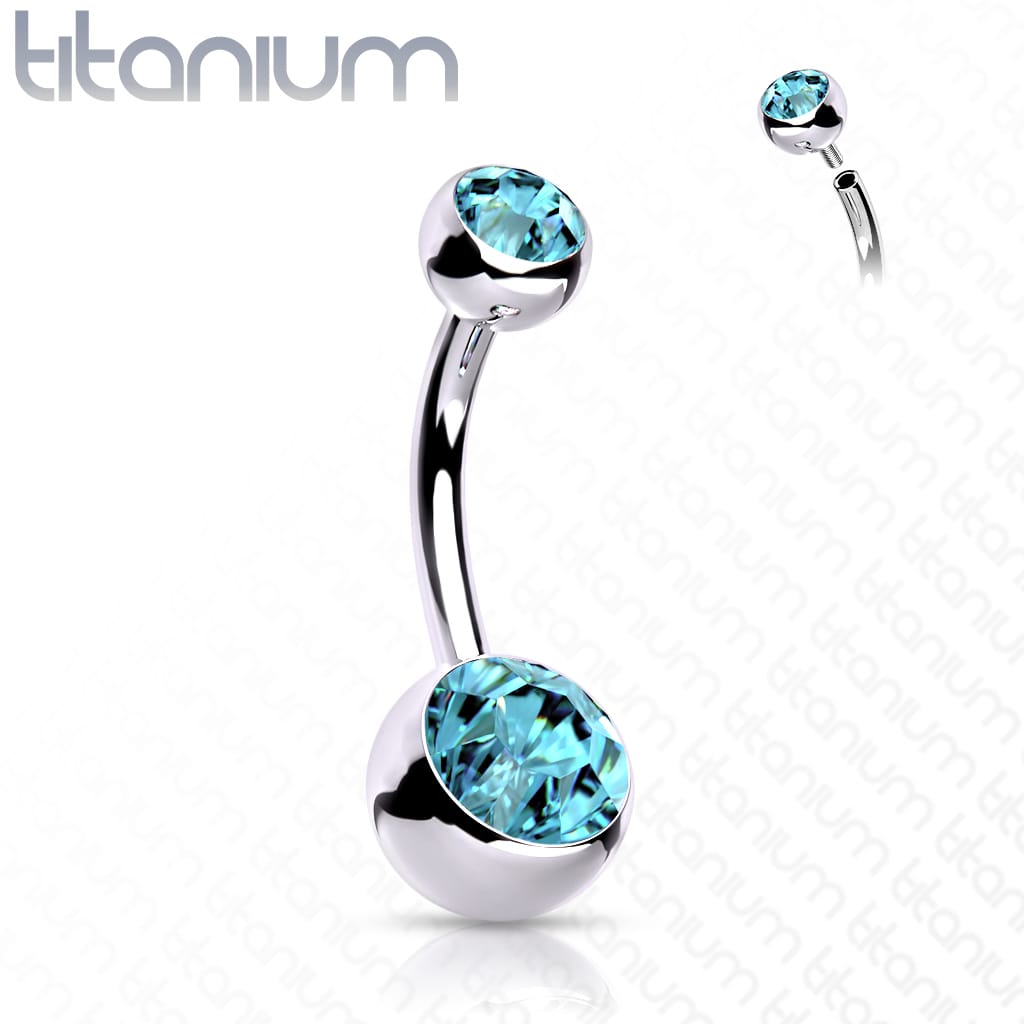 Belly Gem Bezel Titanium
