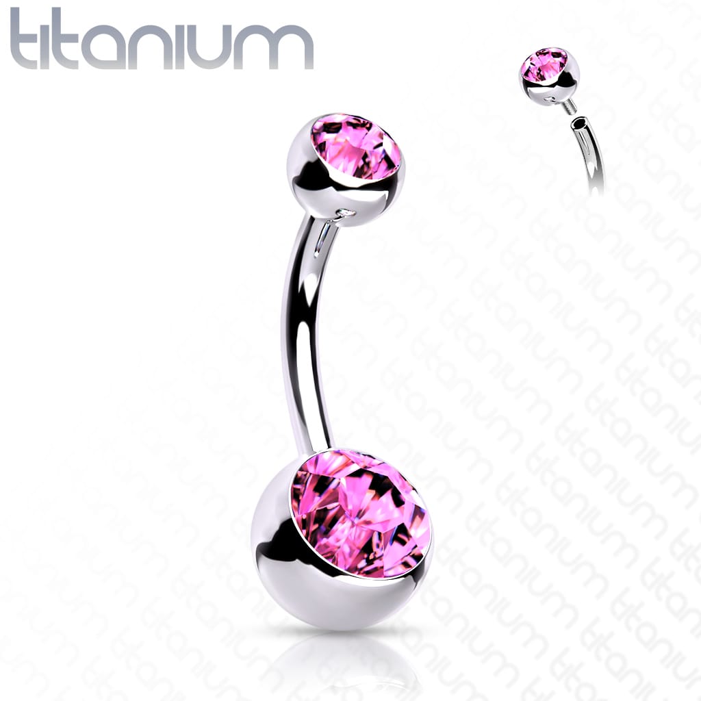 Belly Gem Bezel Titanium