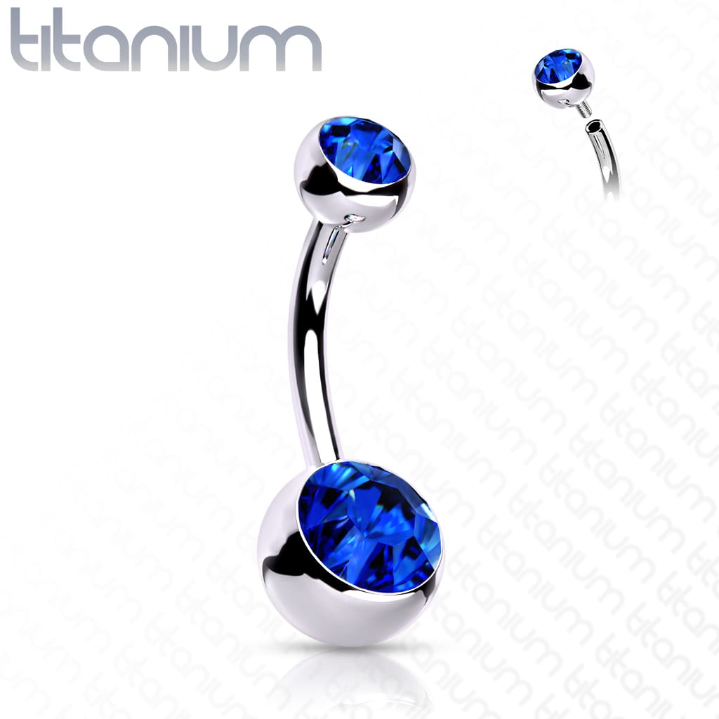 Belly Gem Bezel Titanium