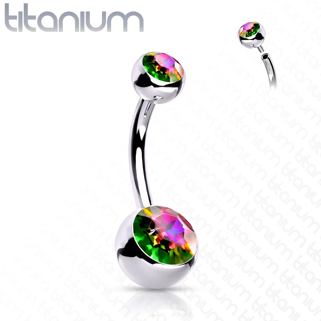 Belly Gem Bezel Titanium