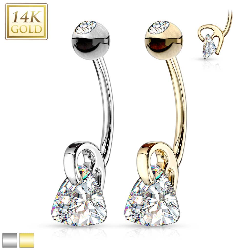 Belly Triangle Gem Gold