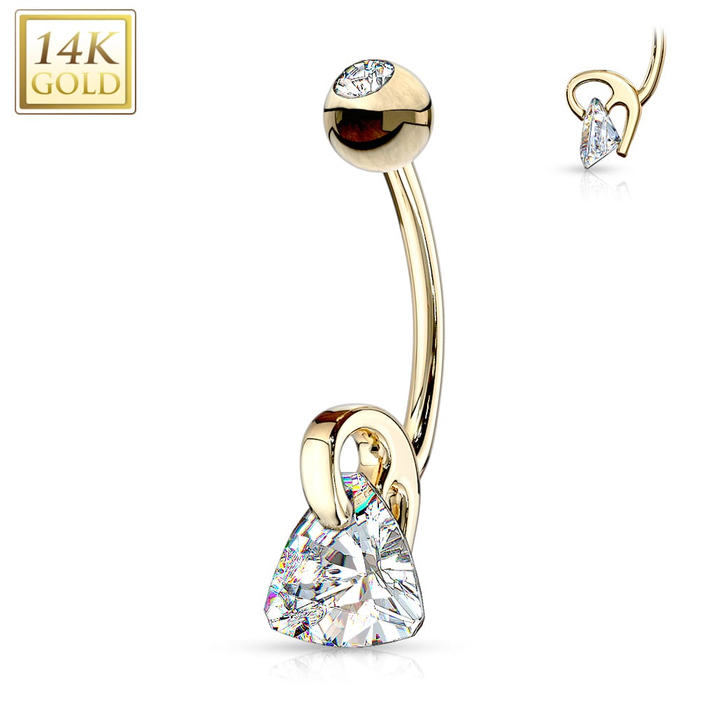 Belly Triangle Gem Gold