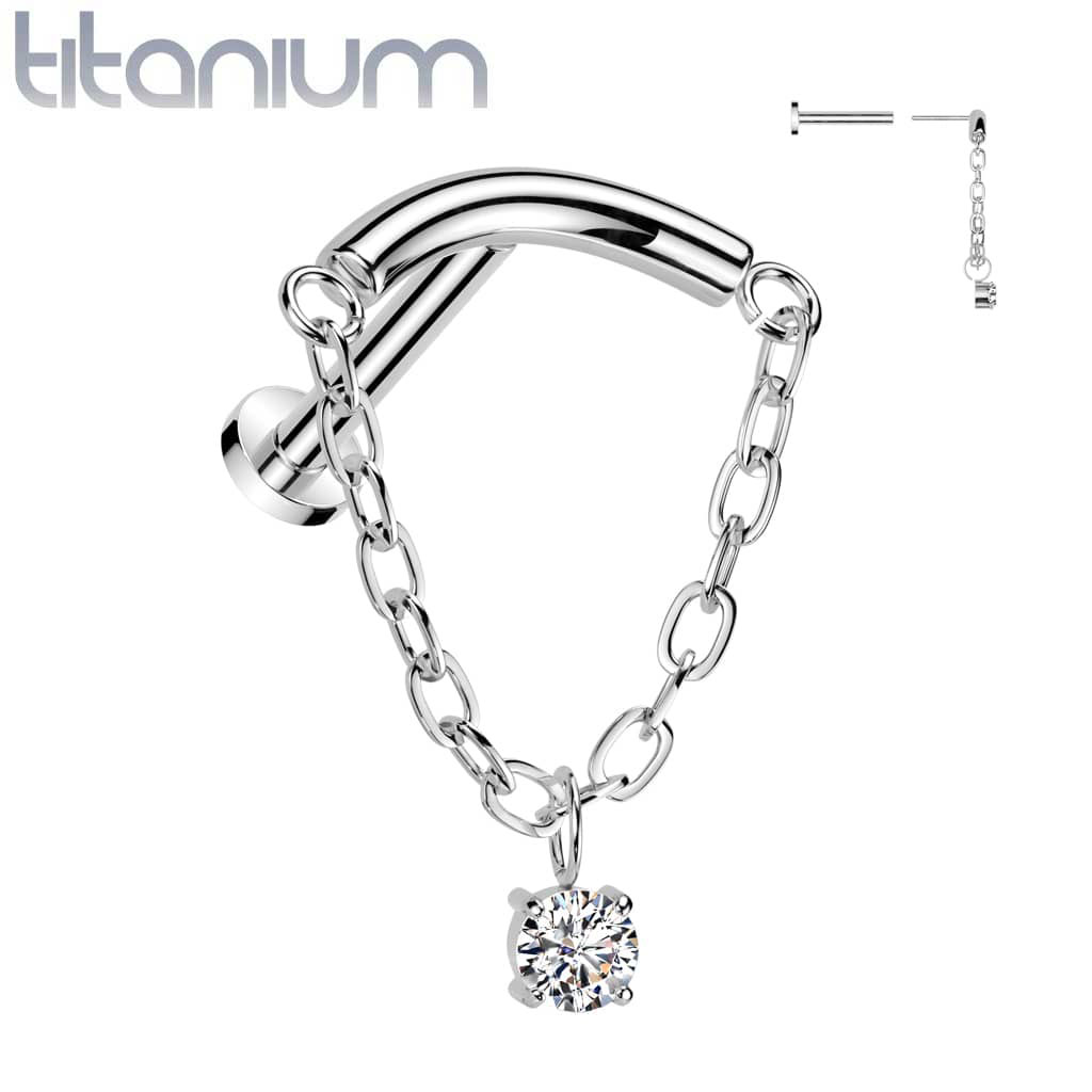Climber Curved Chain Gem Titanium2