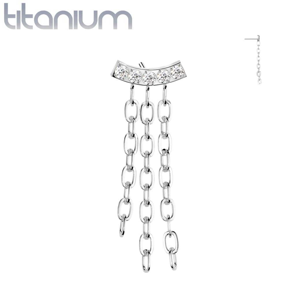 Climber Curved Gems Chains Titanium2