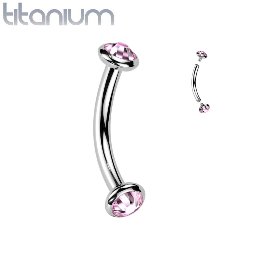 Curved Gem Dome Titanium