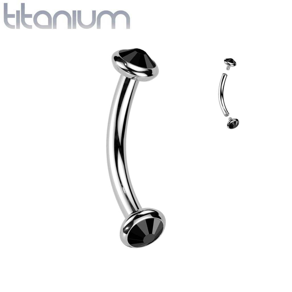 Curved Gem Dome Titanium