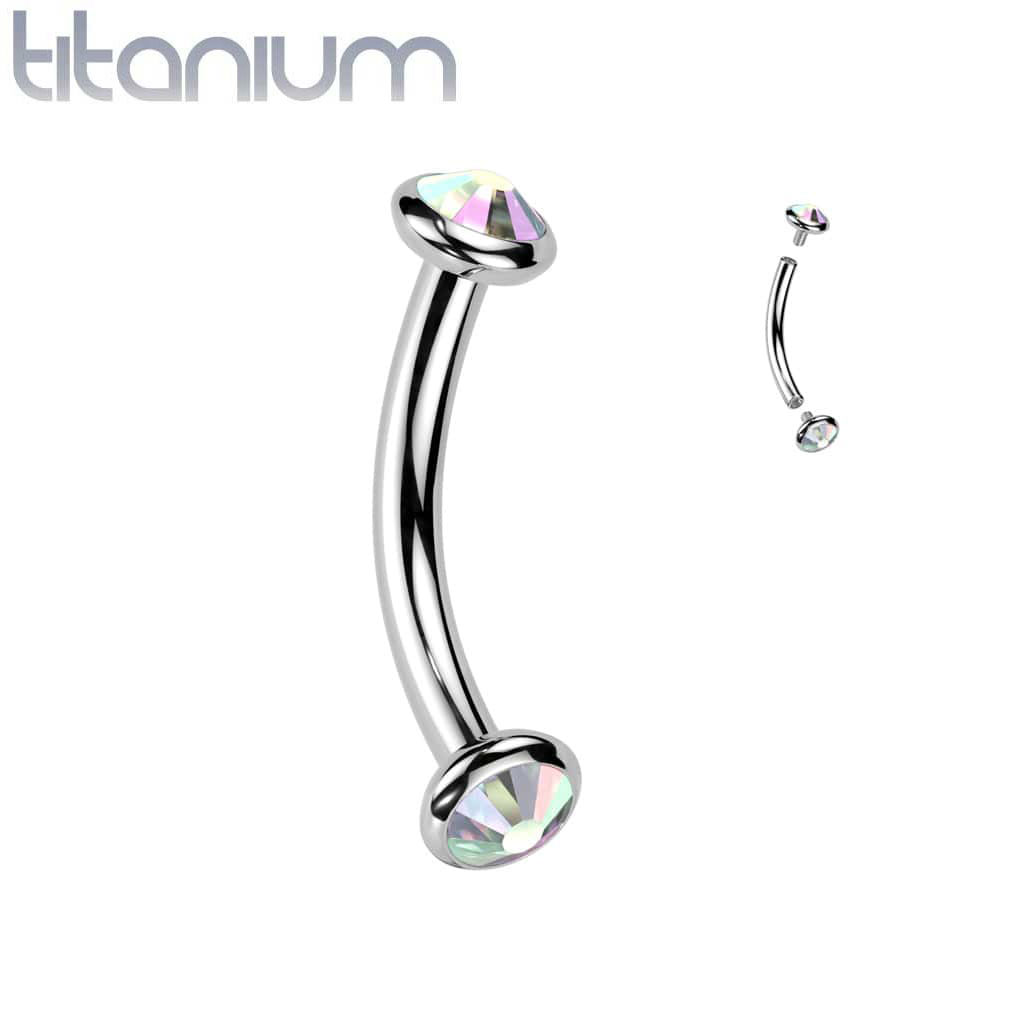 Curved Gem Dome Titanium