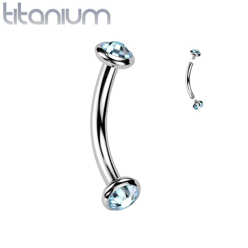 Curved Gem Dome Titanium