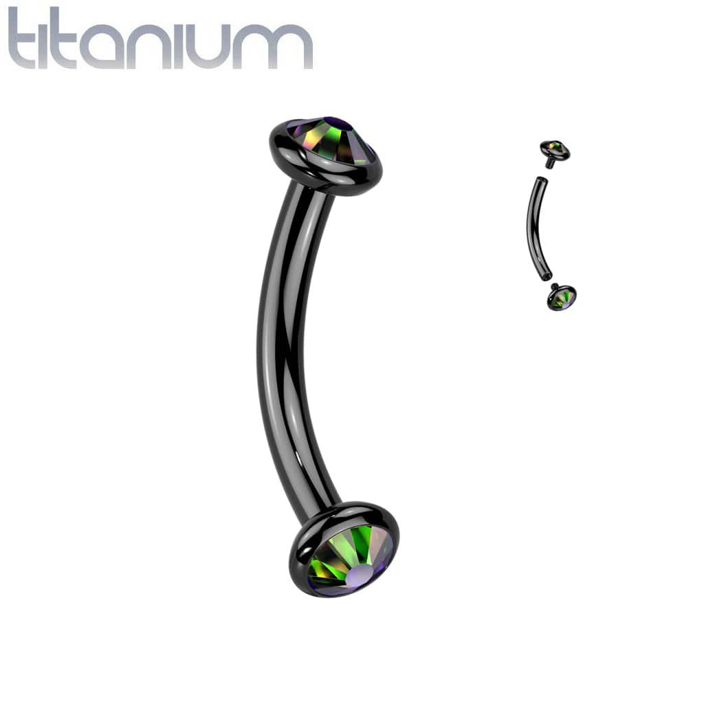 Curved Gem Dome Titanium