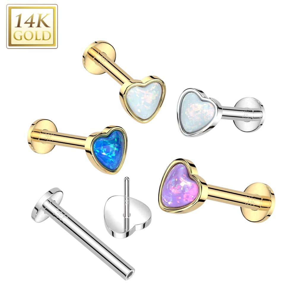 Heart Labret Gold