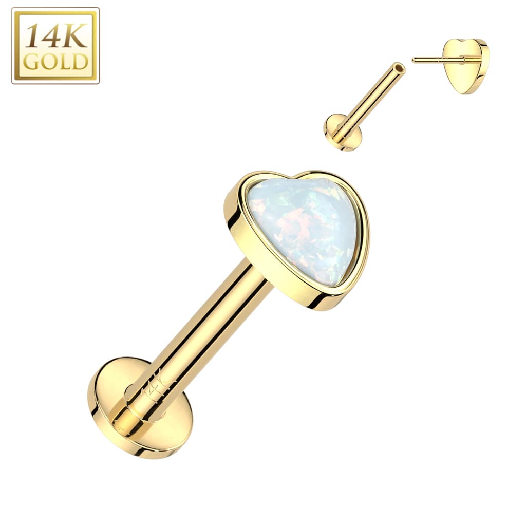Heart Labret Gold2