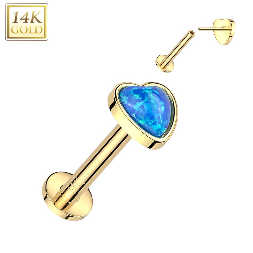 Heart Labret Gold3