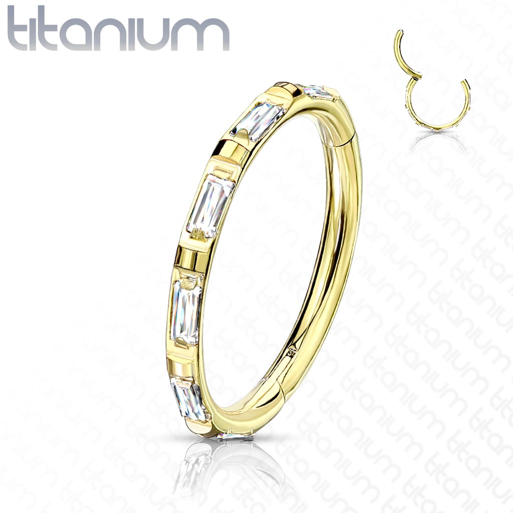 Hoop Baguette Gems Titanium1
