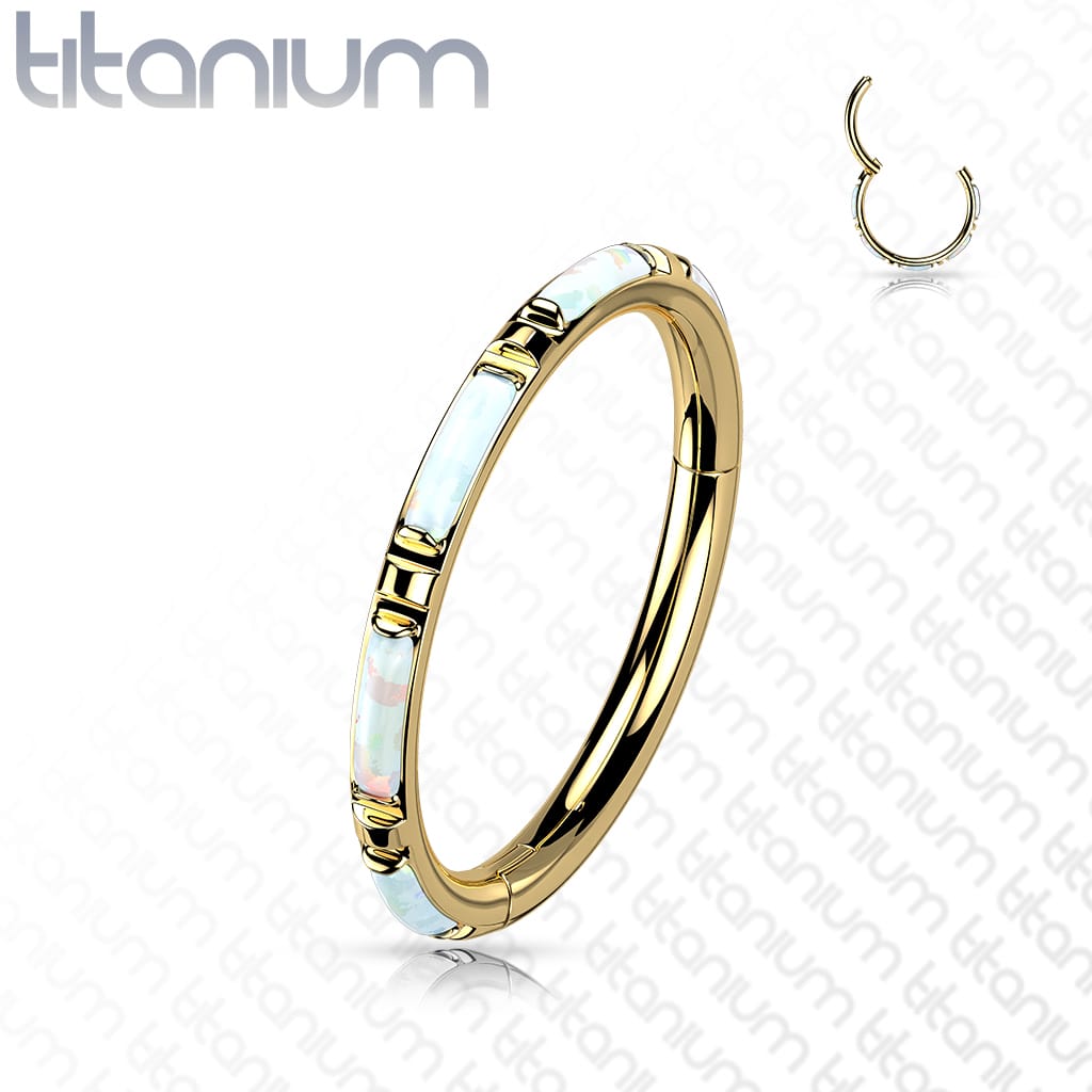 Hoop Baguette Opal Titanium1
