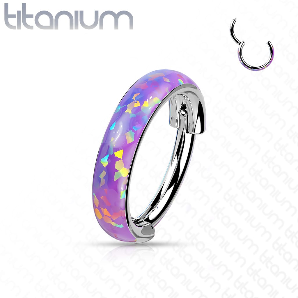 Hoop Clicker Opal Wide Titanium2