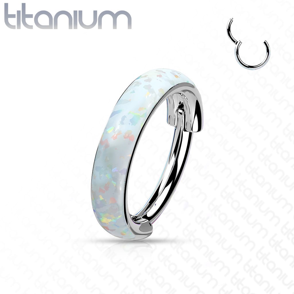 Hoop Clicker Opal Wide Titanium3