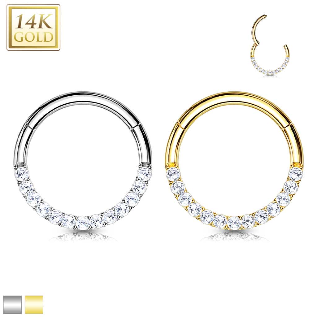 Hoop Gem Top Gold