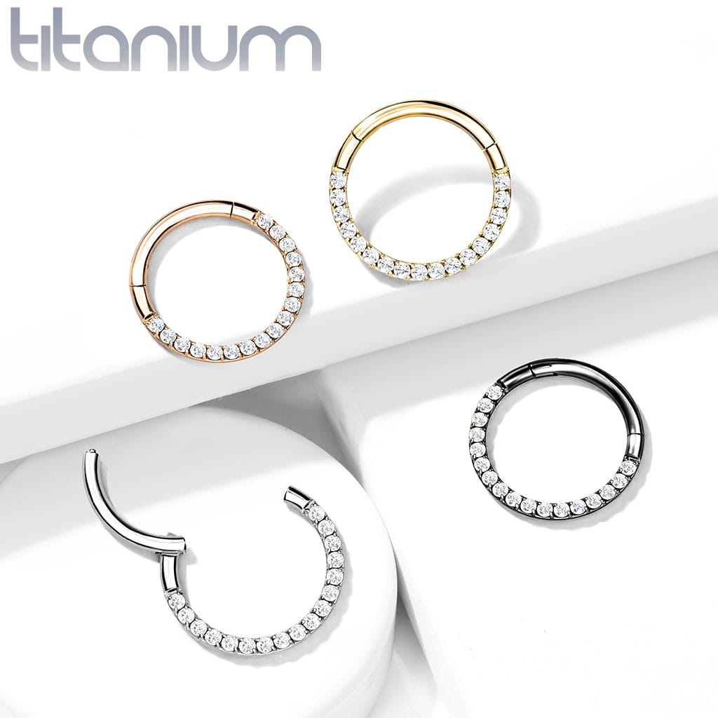 Hoop Gem Top Titanium