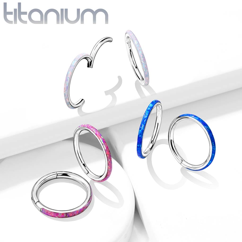 Hoop Opal Side Clicker Titanium