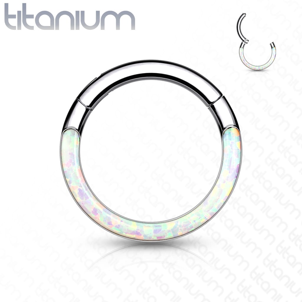Hoop Opal Top Clicker Titanium1