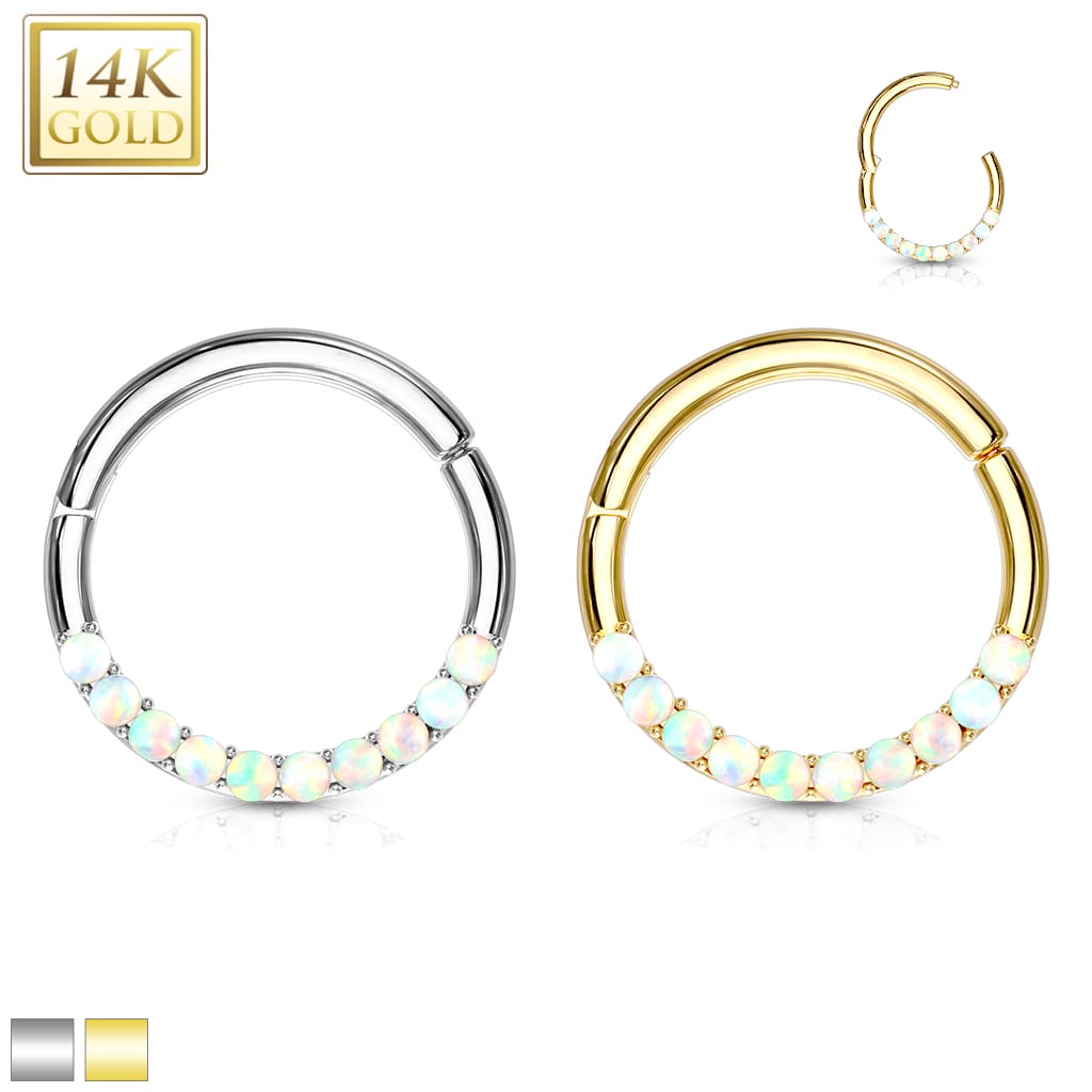 Hoop Opal Top Gold