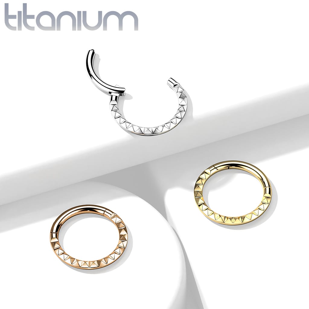 Hoop Pyramid Top Titanium