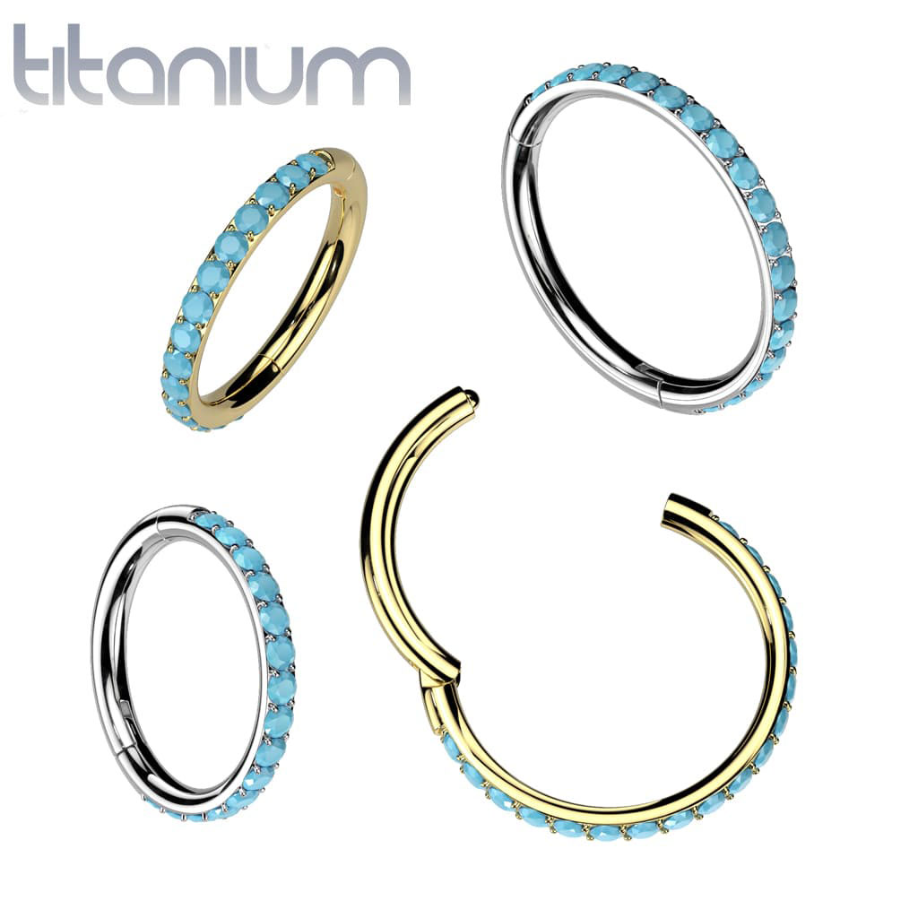Hoop Side Blue Pearl Titanium