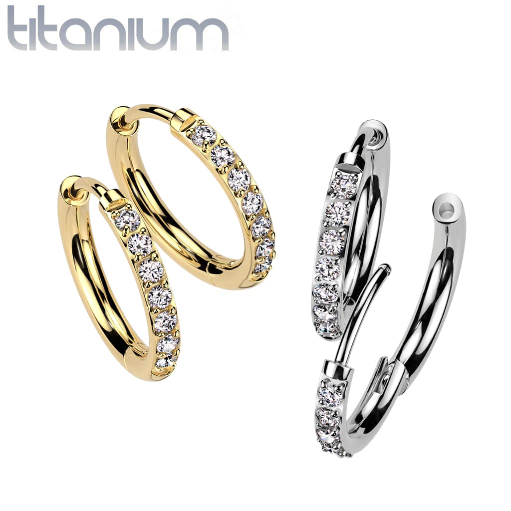 Hoop Side Gem Titanium