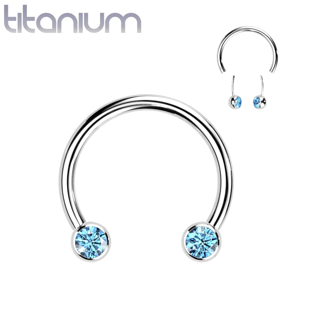 Horseshoe Gems Titanium