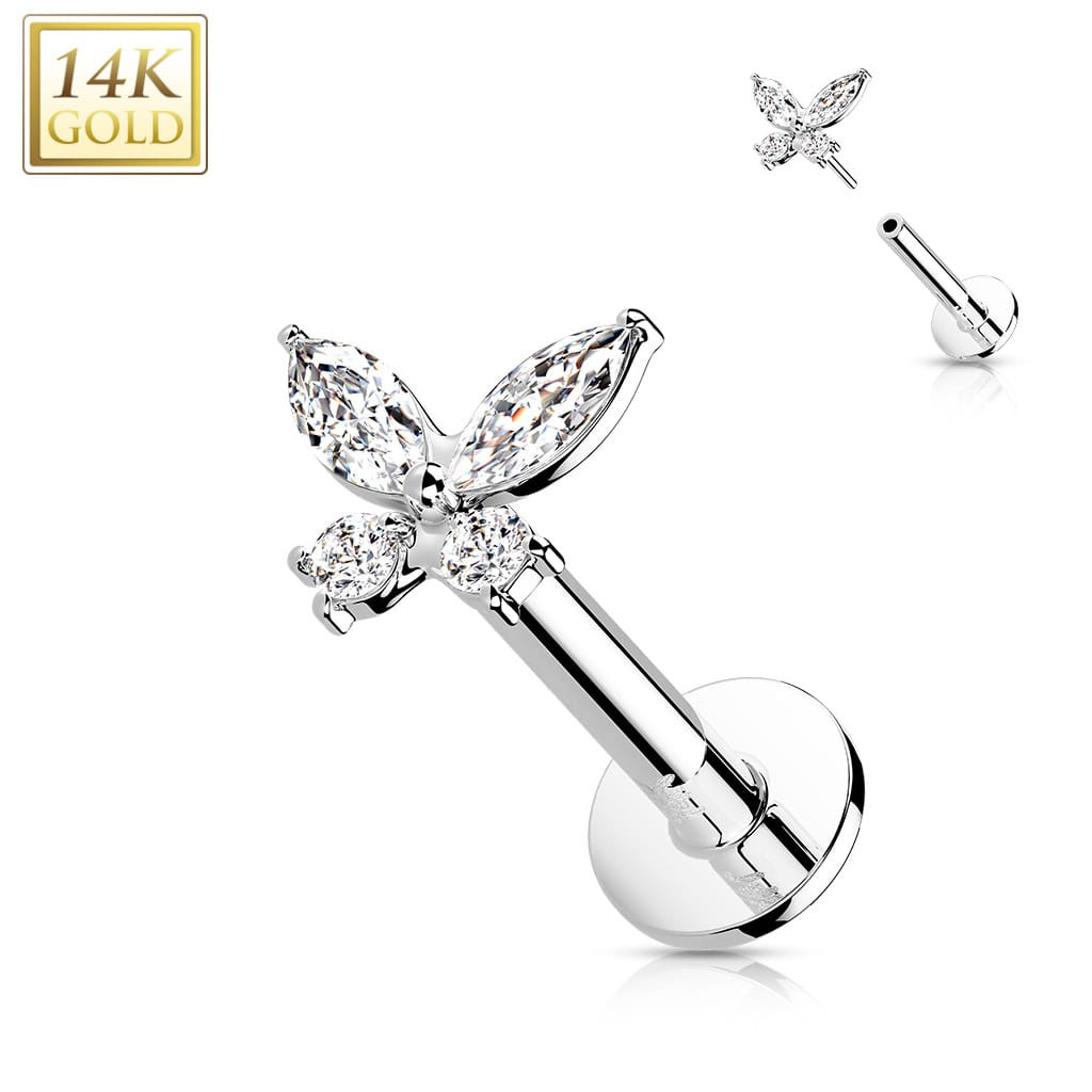Labret Butterfly Gem Gold2