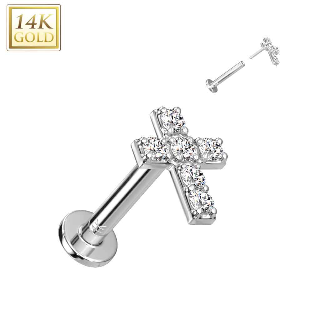 Labret Cross Gold2