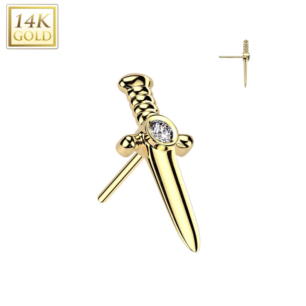 Labret Dagger Gold1