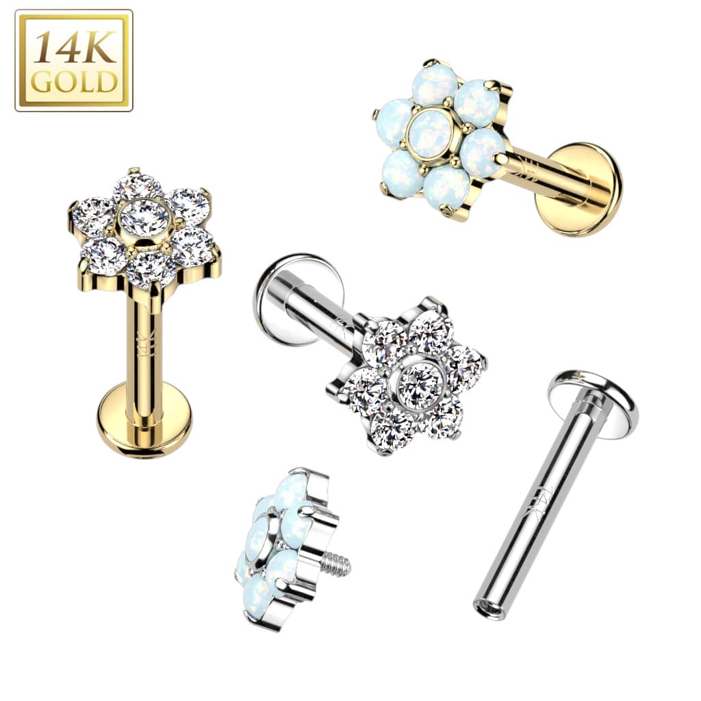 Labret Flower Gold