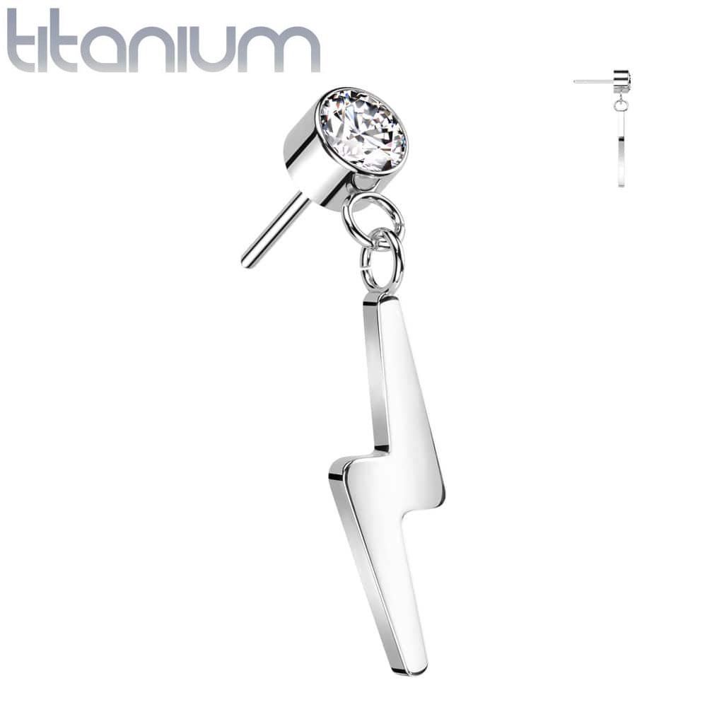 Labret Gem Dangle Bolt Titanium2