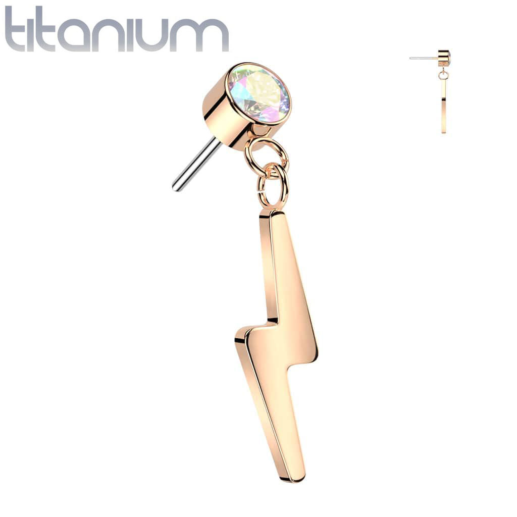 Labret Gem Dangle Bolt Titanium3