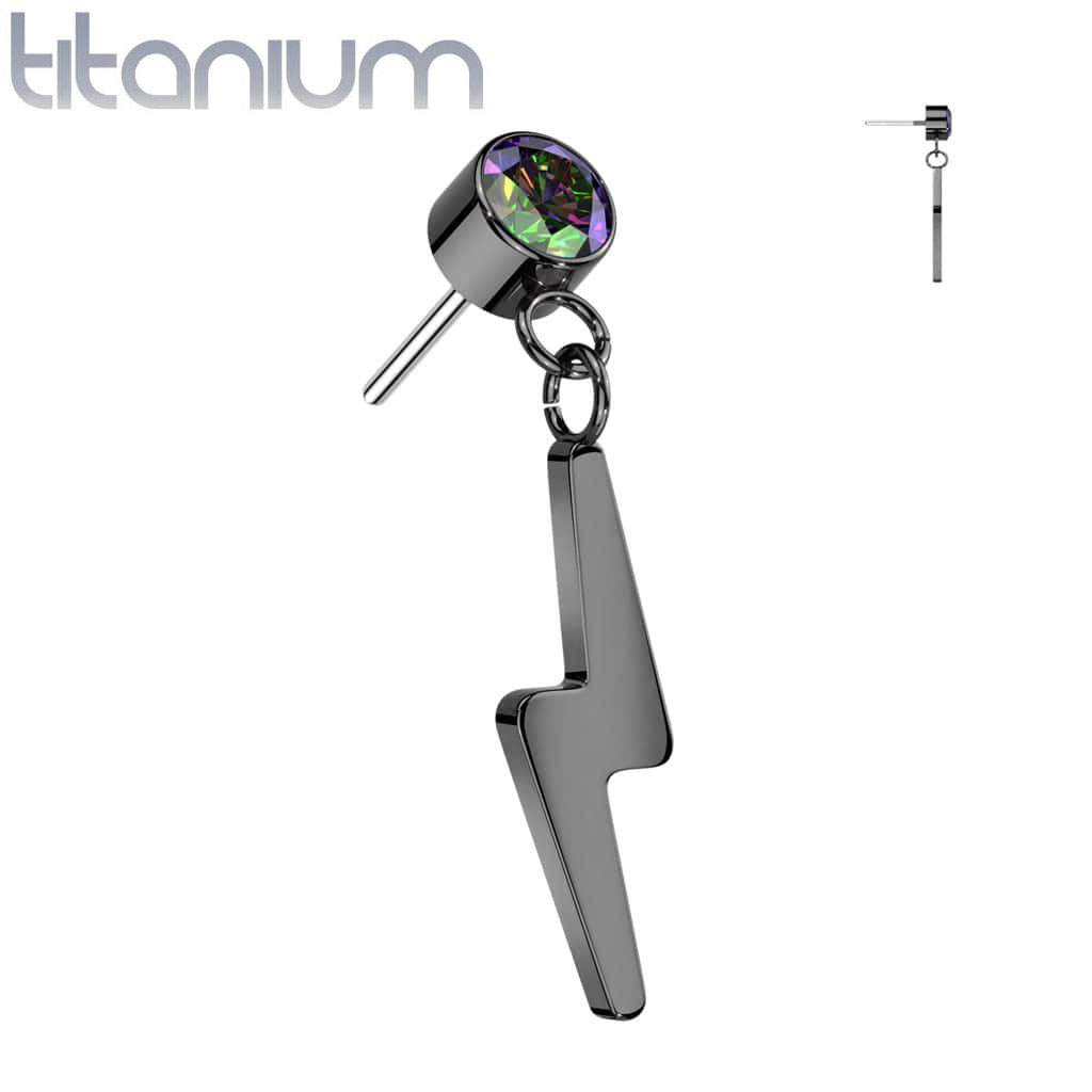 Labret Gem Dangle Bolt Titanium4