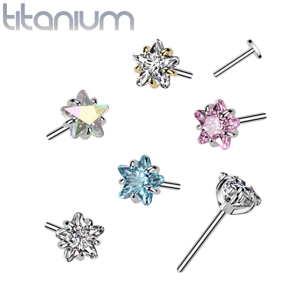 Labret Gem Star Titanium