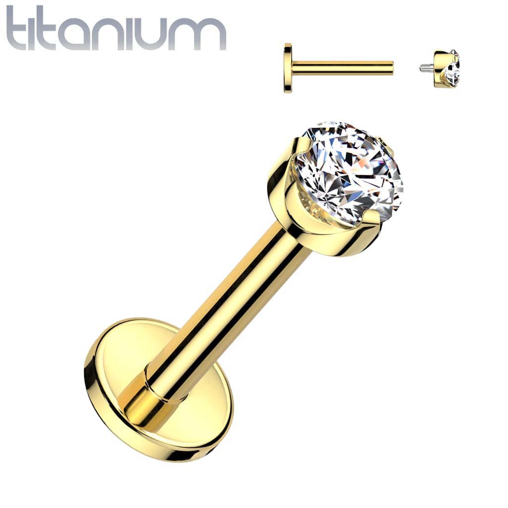 Labret Gems Bezel Cut Titanium1