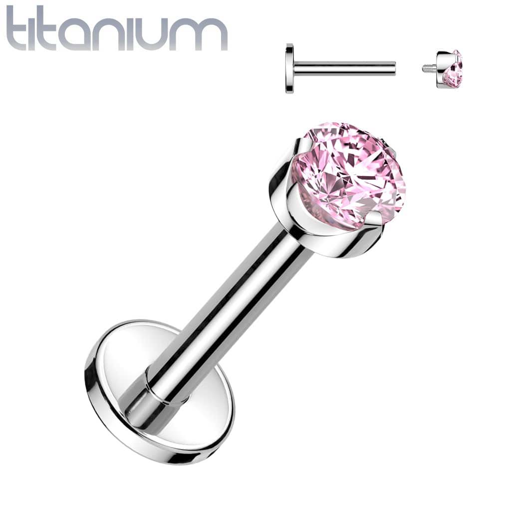Labret Gems Bezel Cut Titanium4