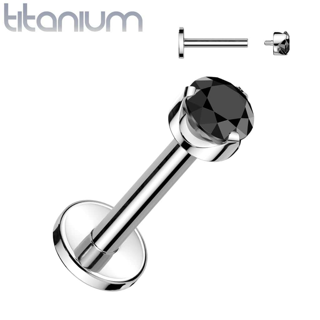 Labret Gems Bezel Cut Titanium5