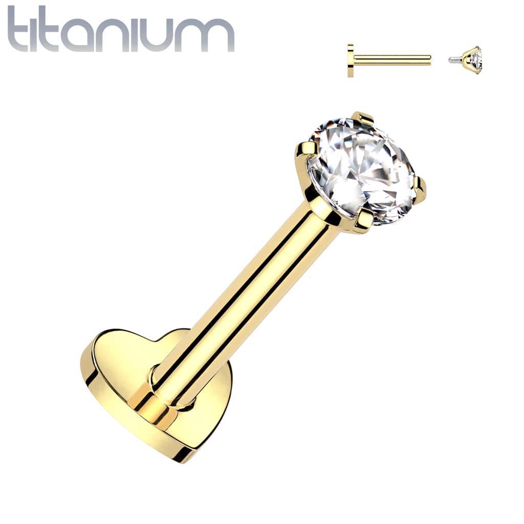 Labret Heart Gems Colored Titanium1